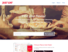 Tablet Screenshot of just-eat.ie